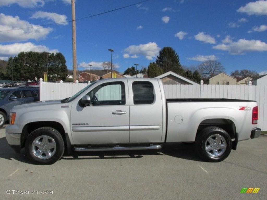 Pure Silver Metallic 2010 GMC Sierra 1500 SLE Extended Cab 4x4 Exterior Photo #77092015