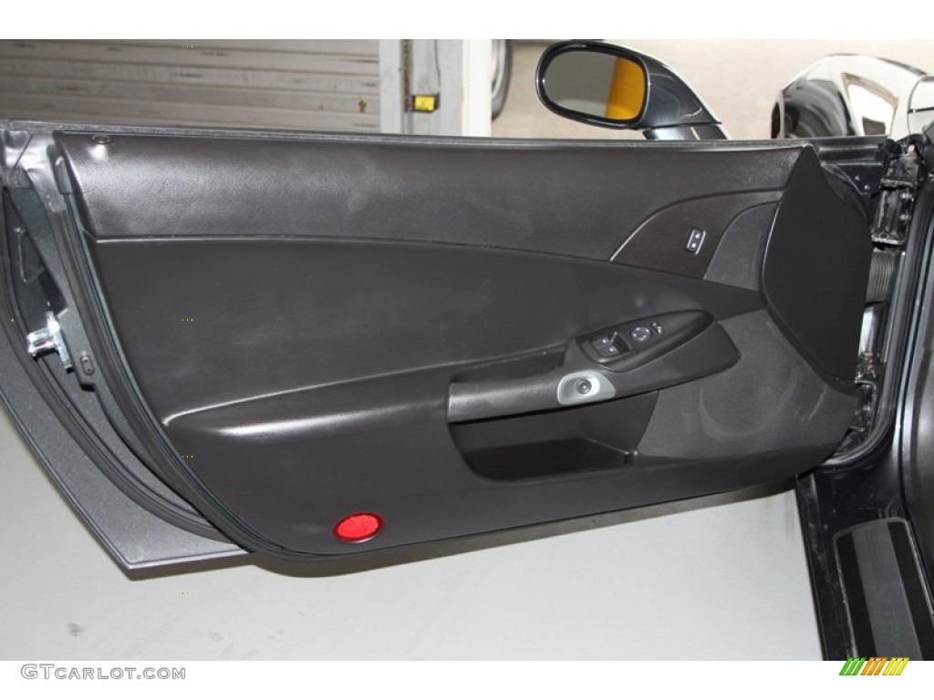 2009 Chevrolet Corvette Coupe Ebony Door Panel Photo #77092283