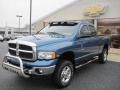 2005 Atlantic Blue Pearl Dodge Ram 2500 SLT Quad Cab 4x4  photo #3