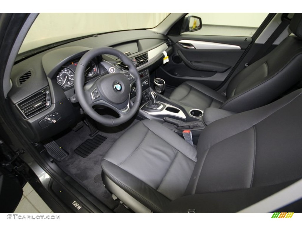 Black Interior 2013 BMW X1 sDrive 28i Photo #77094635