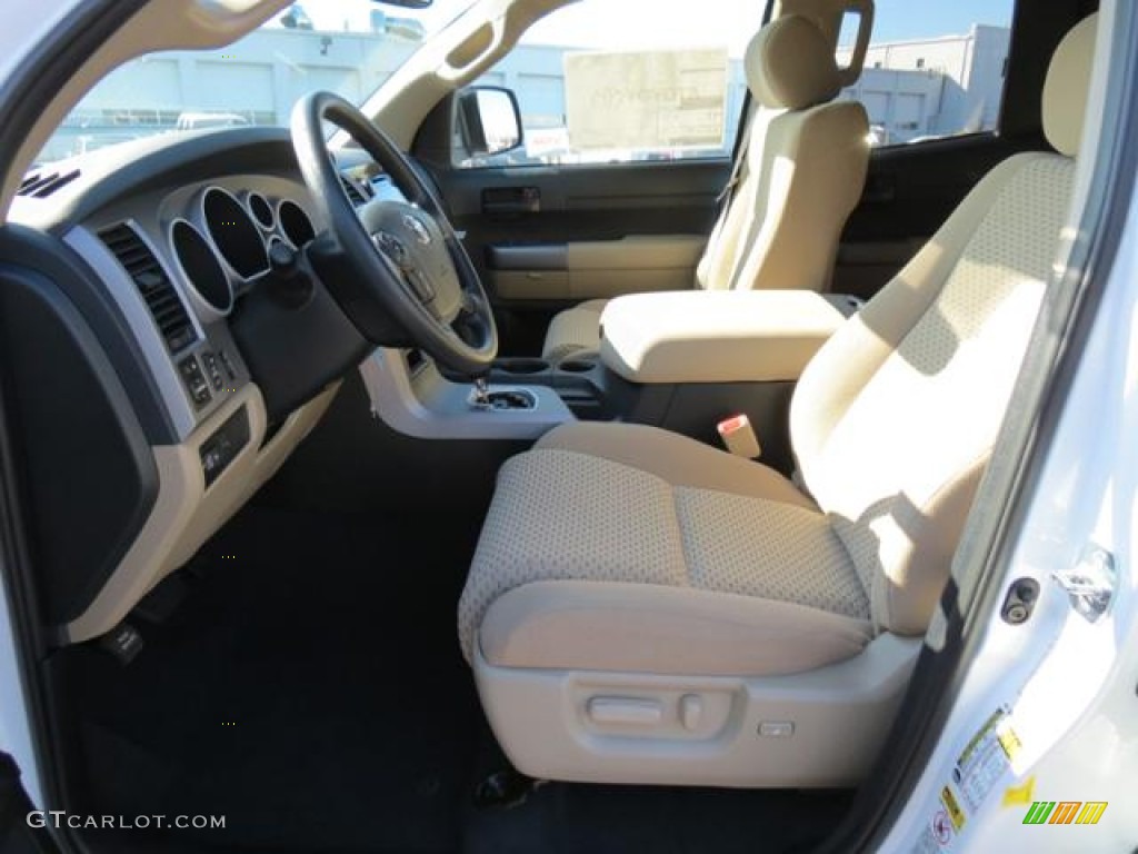 2013 Tundra SR5 Double Cab - Super White / Sand Beige photo #8