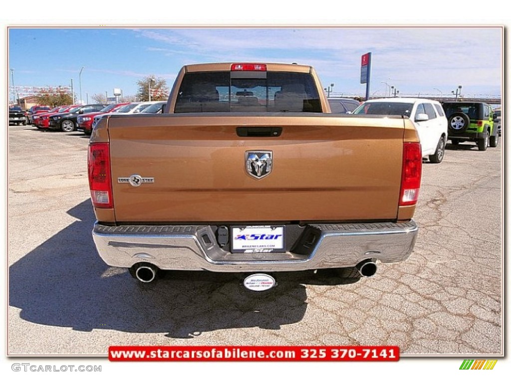 2011 Ram 1500 Lone Star Quad Cab - Saddle Brown Pearl / Light Pebble Beige/Bark Brown photo #5