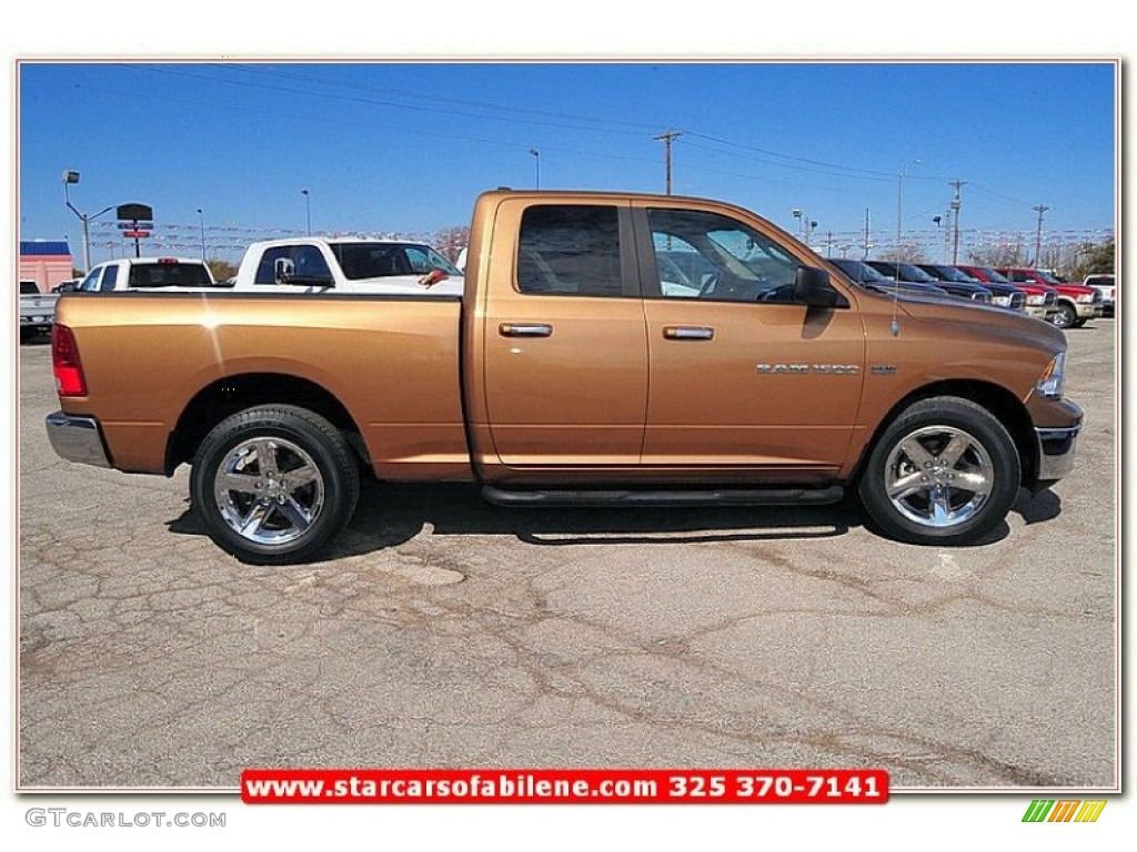2011 Ram 1500 Lone Star Quad Cab - Saddle Brown Pearl / Light Pebble Beige/Bark Brown photo #8