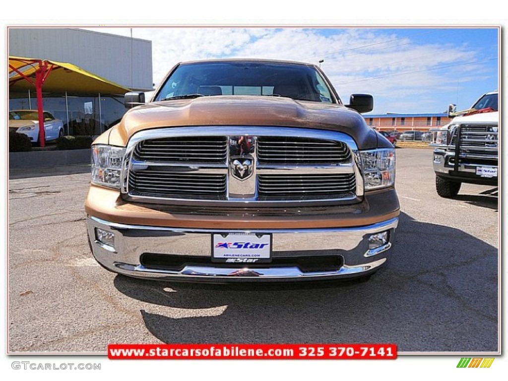 2011 Ram 1500 Lone Star Quad Cab - Saddle Brown Pearl / Light Pebble Beige/Bark Brown photo #10