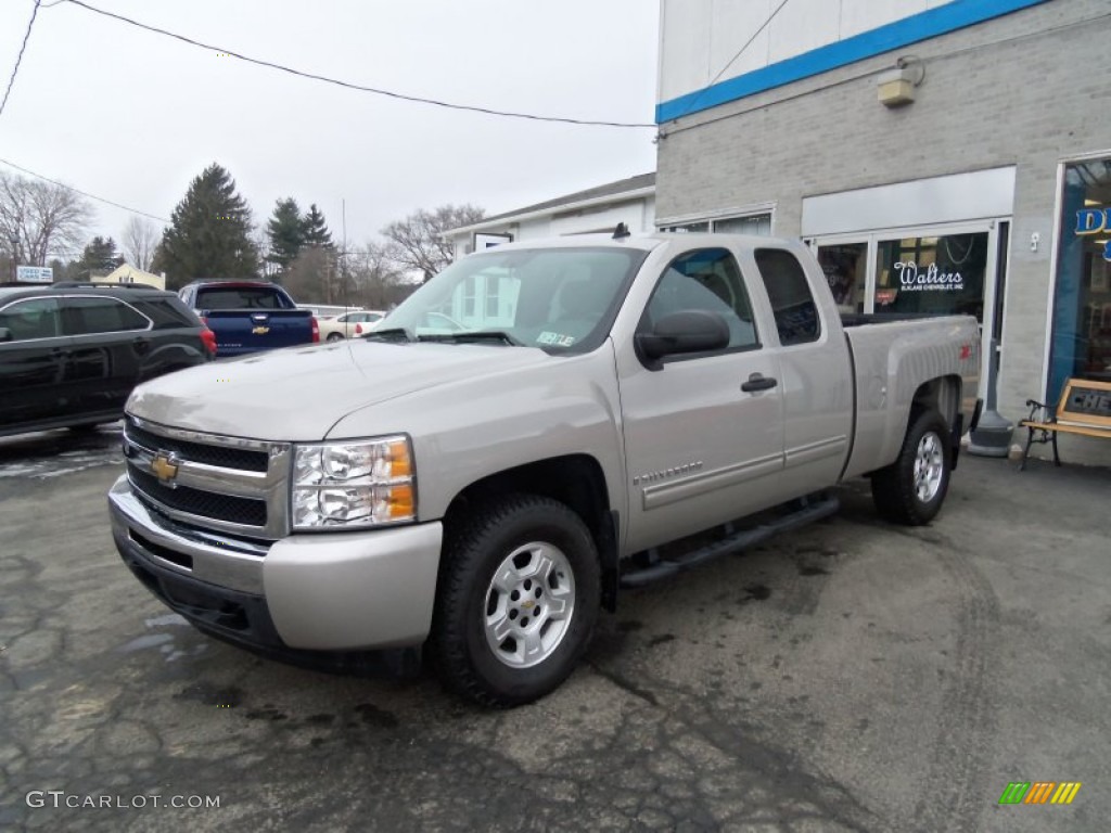 2009 Silverado 1500 LT Extended Cab 4x4 - Silver Birch Metallic / Ebony photo #3