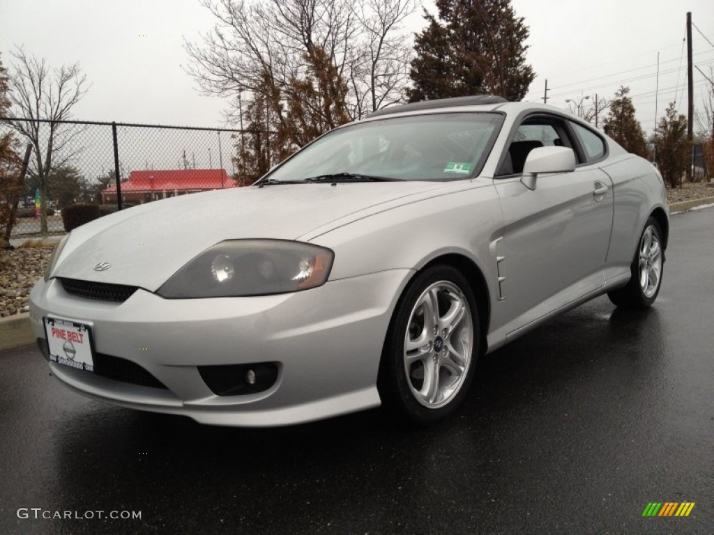 2006 Tiburon GT - Sterling Silver Metallic / Black/Red photo #1