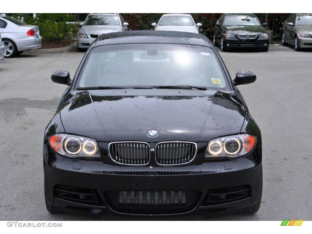 2008 1 Series 135i Coupe - Jet Black / Taupe photo #2