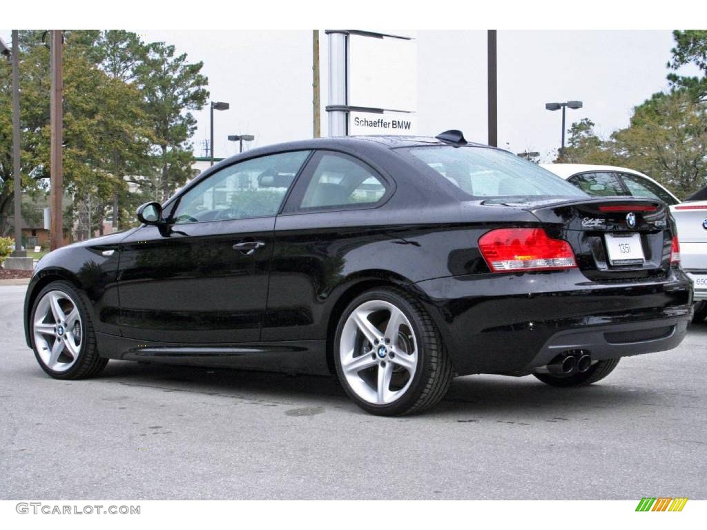 2008 1 Series 135i Coupe - Jet Black / Taupe photo #5