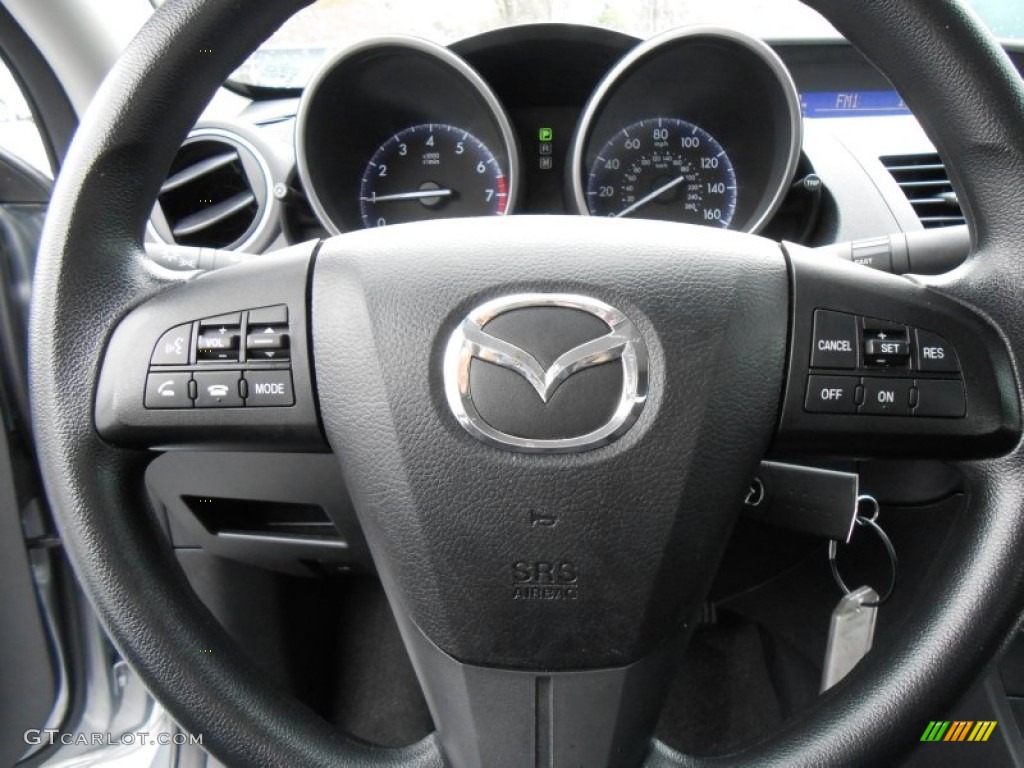 2012 Mazda MAZDA3 i Touring 4 Door Black Steering Wheel Photo #77100152