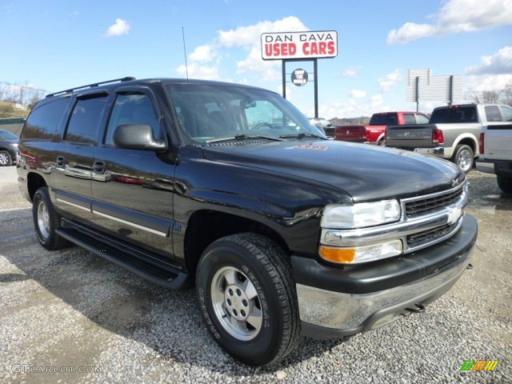 2003 Suburban 1500 LS 4x4 - Black / Gray/Dark Charcoal photo #1
