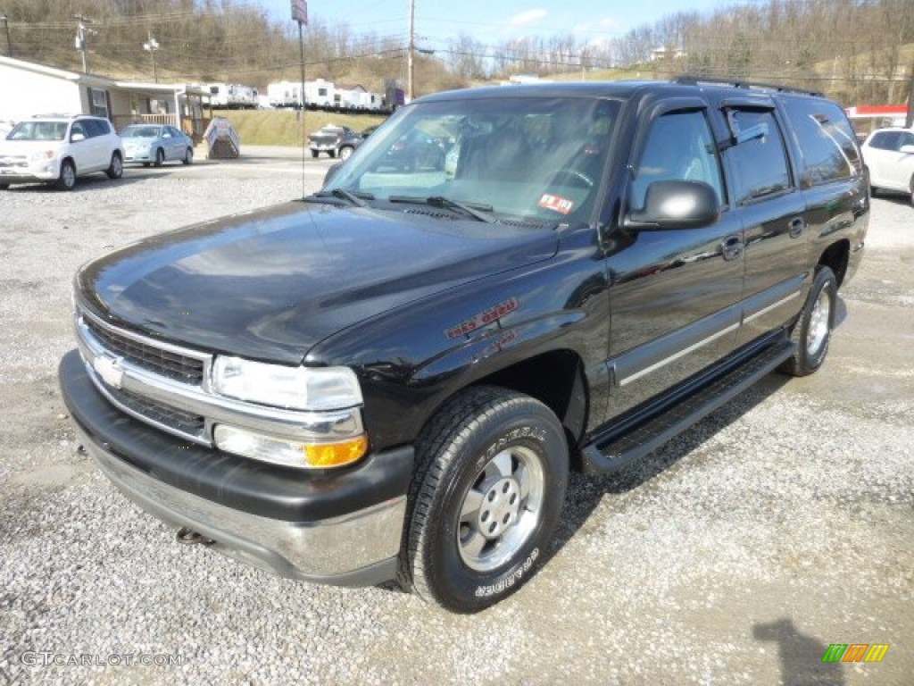 2003 Suburban 1500 LS 4x4 - Black / Gray/Dark Charcoal photo #3