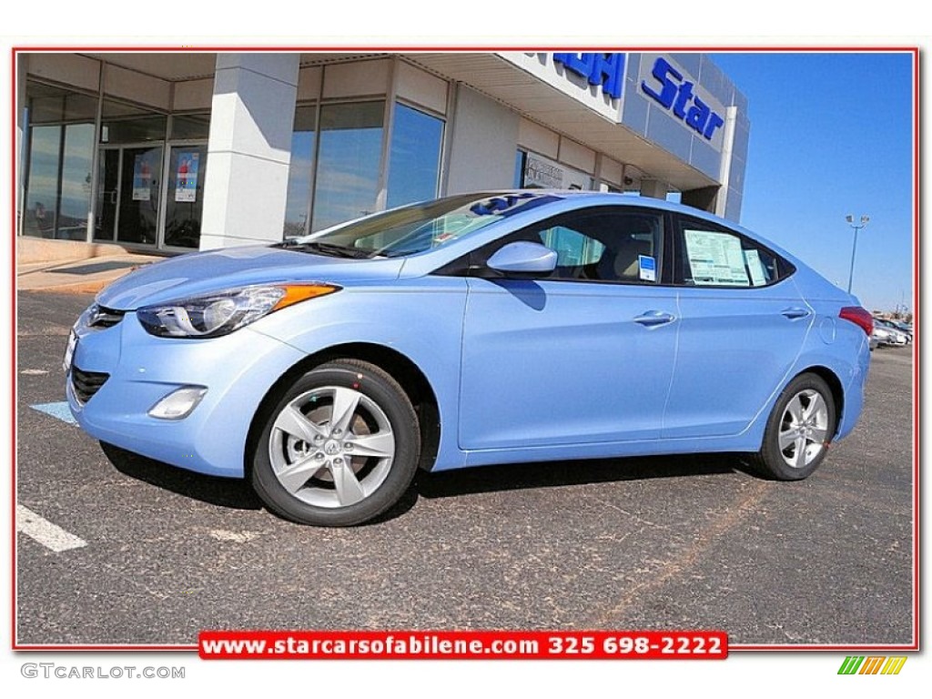 2013 Elantra GLS - Blue Sky Metallic / Beige photo #1