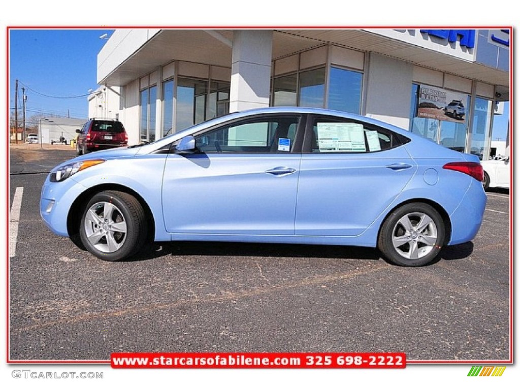 2013 Elantra GLS - Blue Sky Metallic / Beige photo #2