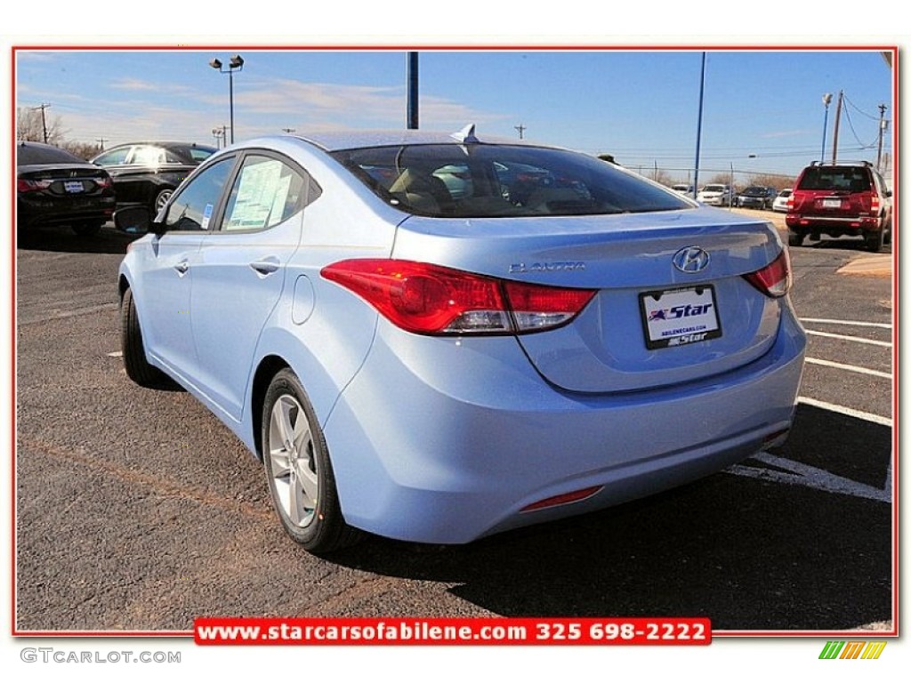 2013 Elantra GLS - Blue Sky Metallic / Beige photo #3