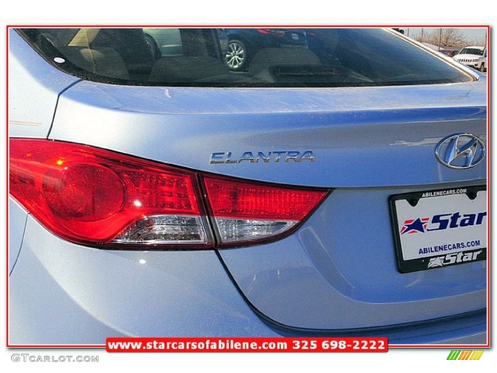 2013 Elantra GLS - Blue Sky Metallic / Beige photo #4