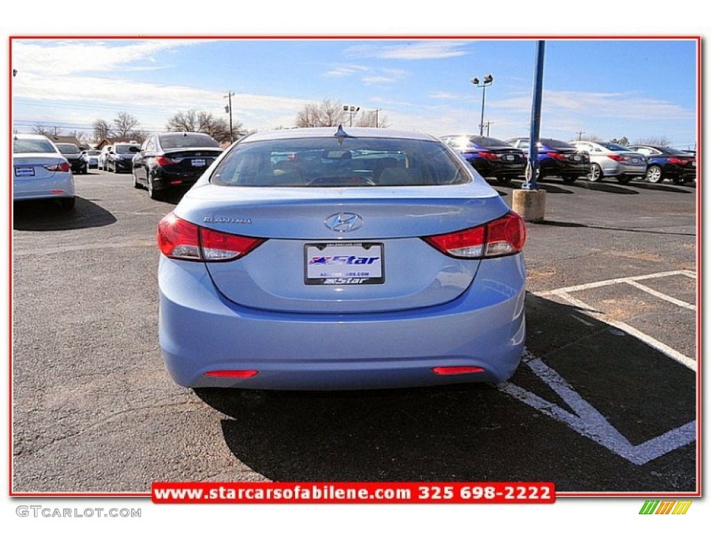 2013 Elantra GLS - Blue Sky Metallic / Beige photo #5