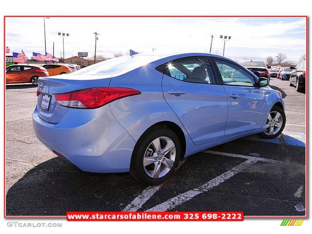 2013 Elantra GLS - Blue Sky Metallic / Beige photo #6