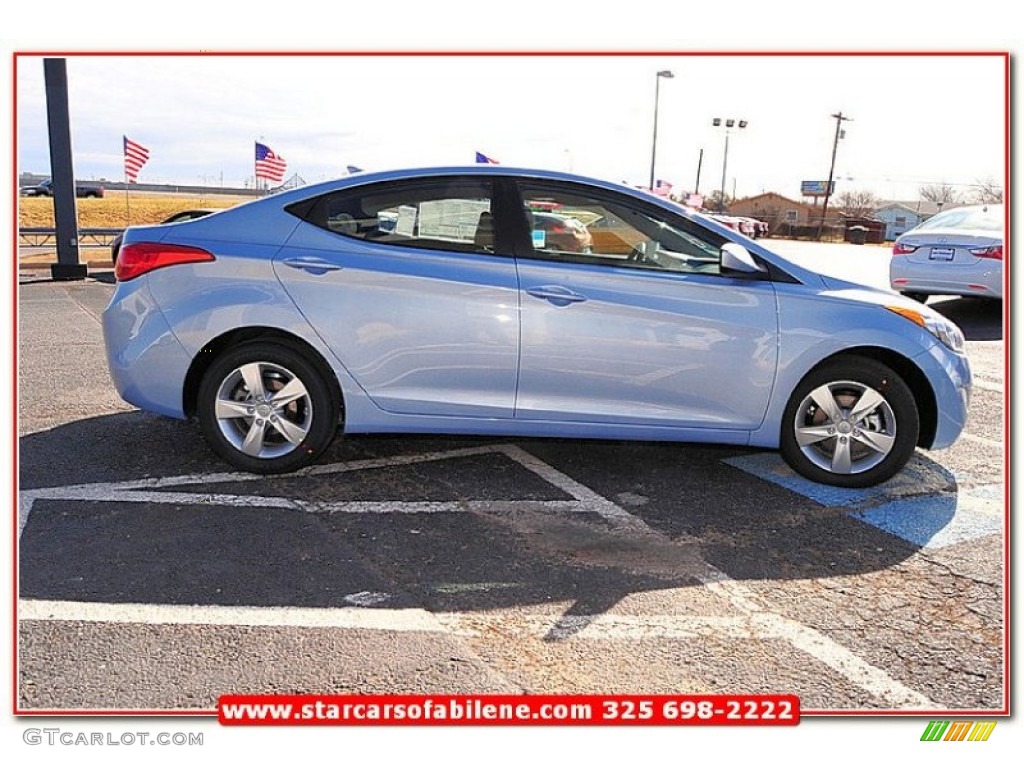 2013 Elantra GLS - Blue Sky Metallic / Beige photo #7