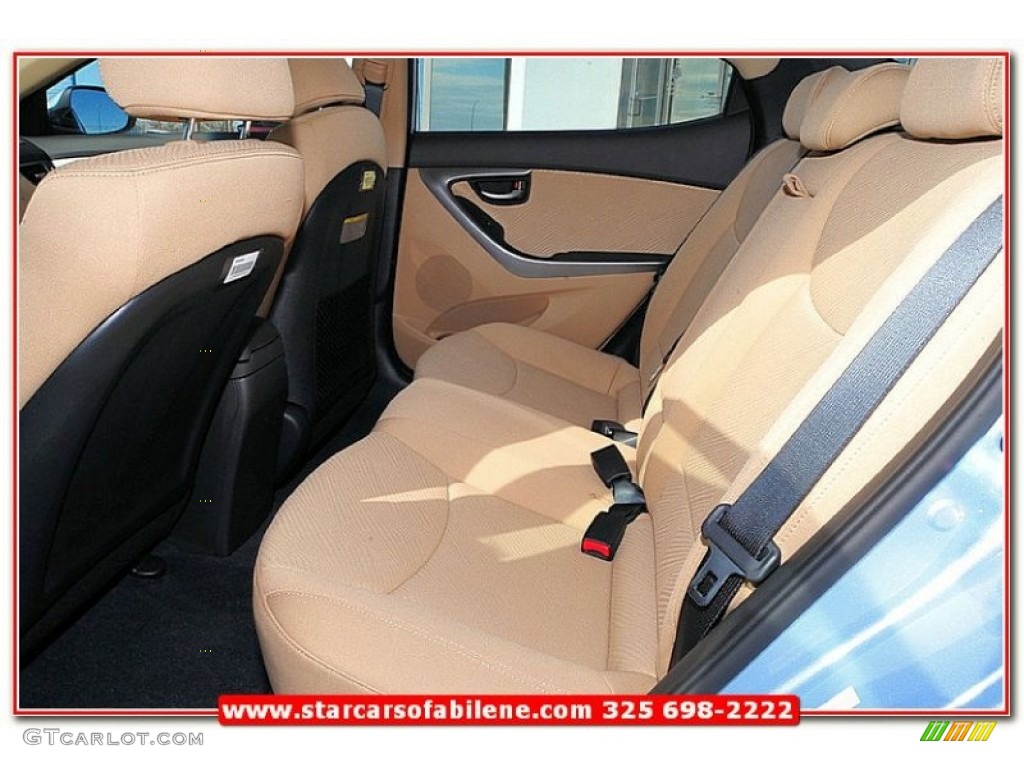 2013 Elantra GLS - Blue Sky Metallic / Beige photo #21