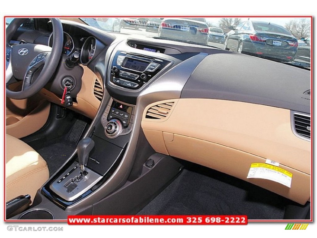 2013 Elantra GLS - Blue Sky Metallic / Beige photo #25