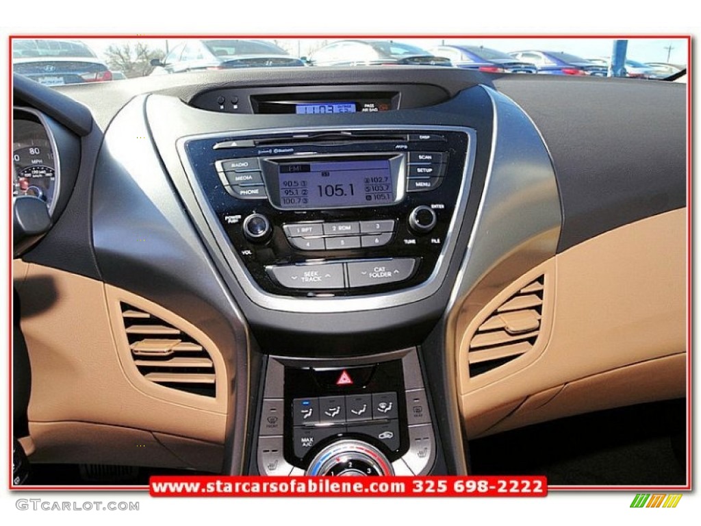 2013 Elantra GLS - Blue Sky Metallic / Beige photo #26