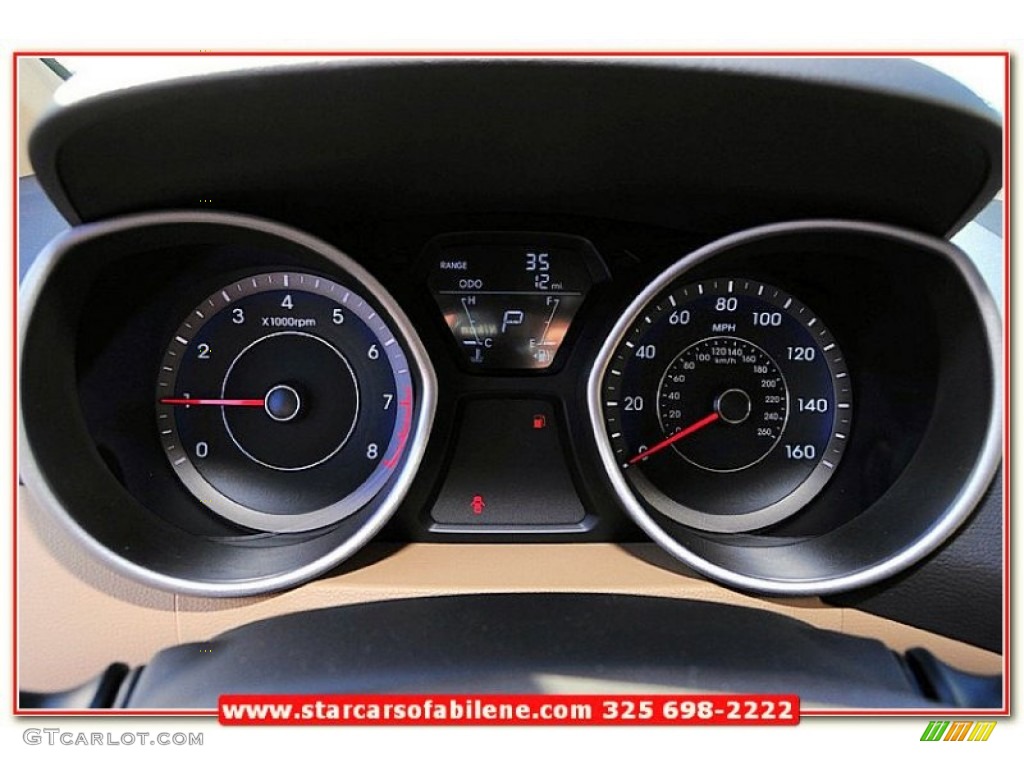 2013 Elantra GLS - Blue Sky Metallic / Beige photo #30