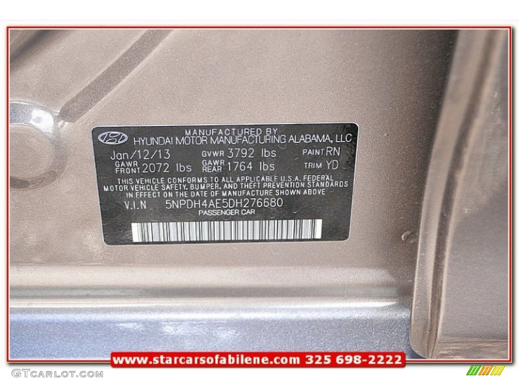 2013 Elantra GLS - Desert Bronze / Beige photo #8