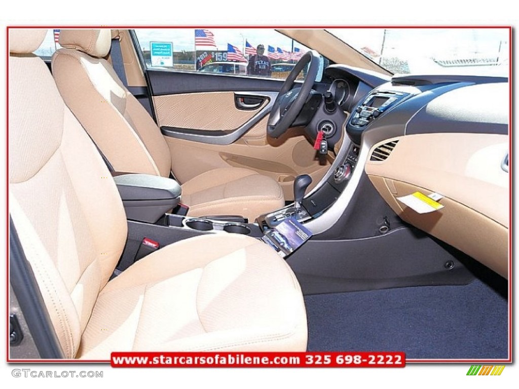 2013 Elantra GLS - Desert Bronze / Beige photo #21