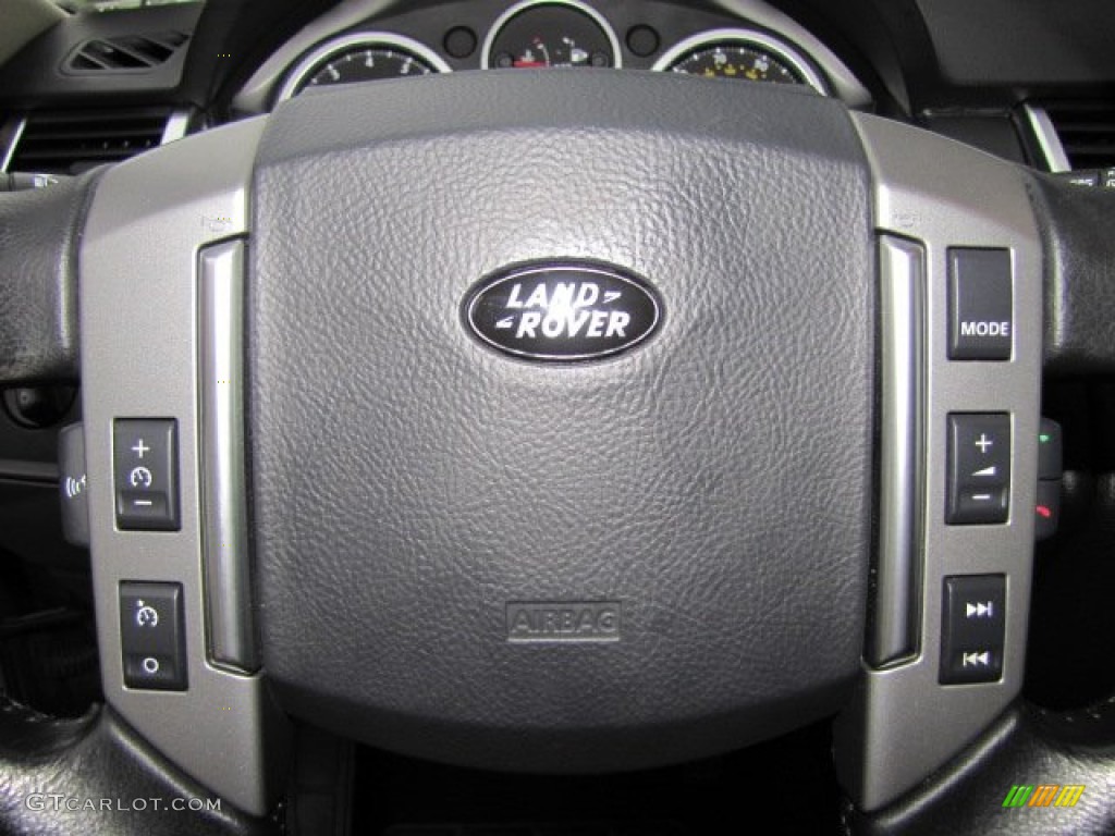 2009 Land Rover Range Rover Sport Supercharged Ebony/Ebony Steering Wheel Photo #77102462