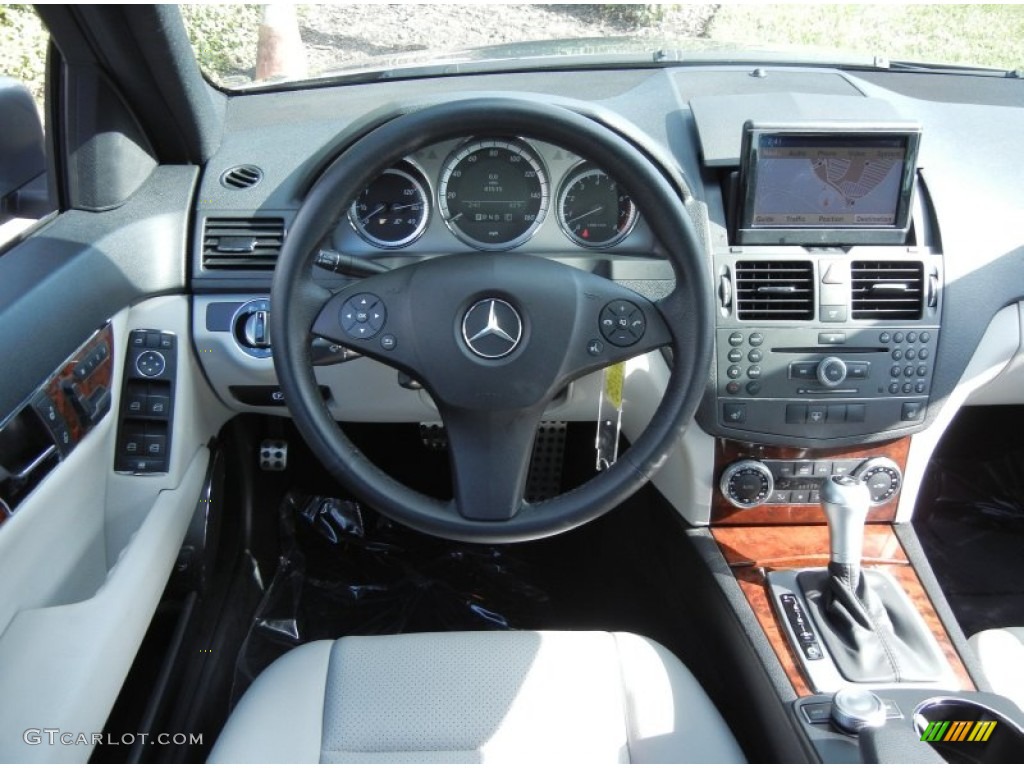 2010 Mercedes-Benz C 300 Sport 4Matic Grey/Black Steering Wheel Photo #77103799