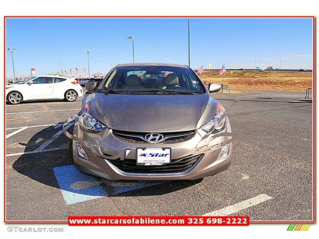 2013 Elantra GLS - Desert Bronze / Beige photo #9