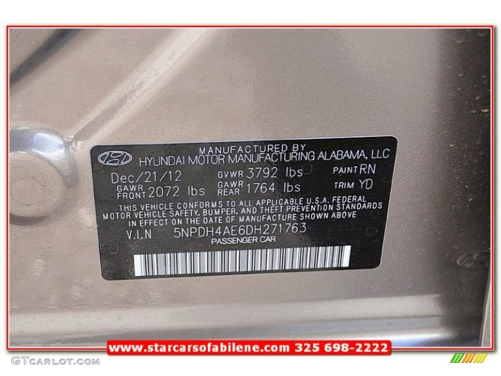 2013 Elantra GLS - Desert Bronze / Beige photo #11