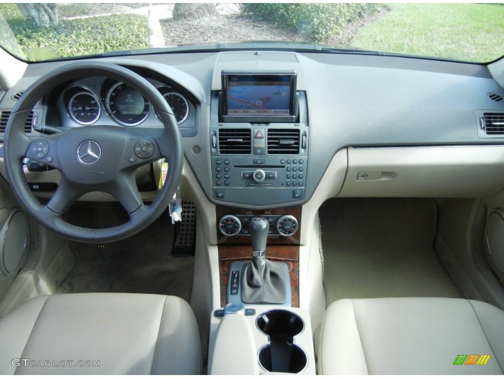 2010 Mercedes-Benz C 300 Sport Almond/Mocha Dashboard Photo #77104040