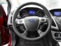 Charcoal Black 2013 Ford Focus SE Hatchback Steering Wheel