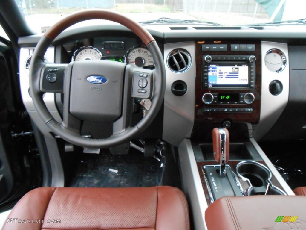 2013 Ford Expedition EL King Ranch King Ranch Charcoal Black/Chaparral Leather Dashboard Photo #77105699