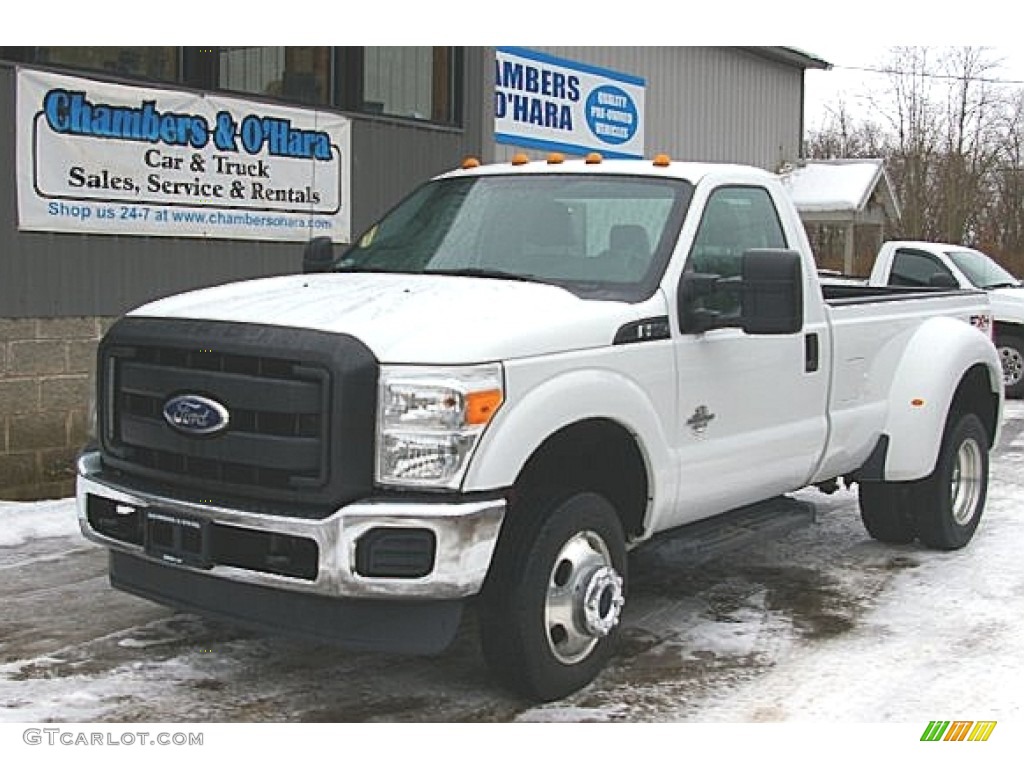 2011 F350 Super Duty XL Regular Cab 4x4 Dually - Oxford White / Steel photo #1