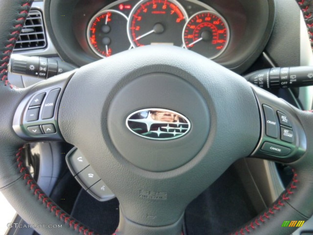 2013 Subaru Impreza WRX Limited 5 Door WRX Carbon Black Steering Wheel Photo #77109692