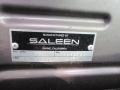 Info Tag of 2005 Mustang Saleen S281 Coupe
