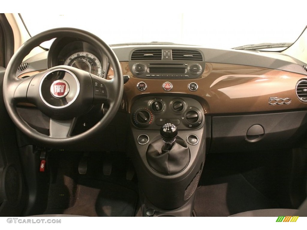 2012 Fiat 500 Pop Tessuto Grigio/Nero (Grey/Black) Dashboard Photo #77111024