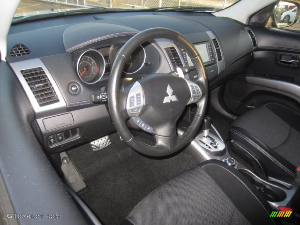 Black Interior 2012 Mitsubishi Outlander GT S AWD Photo #77111306
