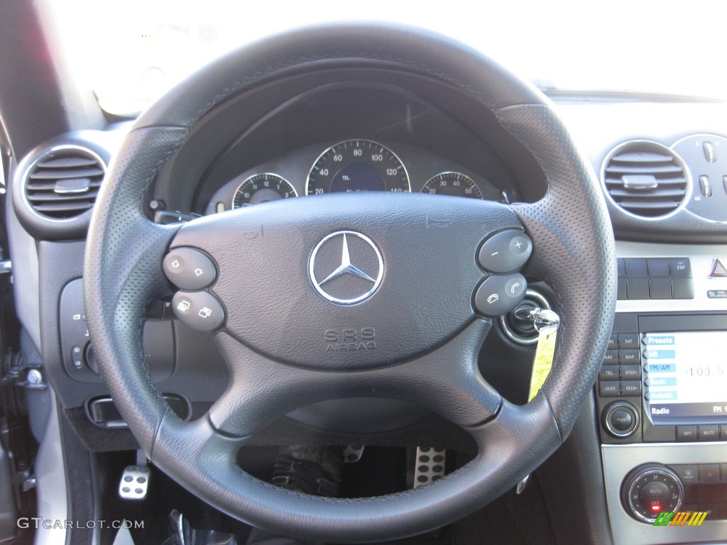 2009 Mercedes-Benz CLK 350 Grand Edition Coupe Tobacco Brown Steering Wheel Photo #77111315