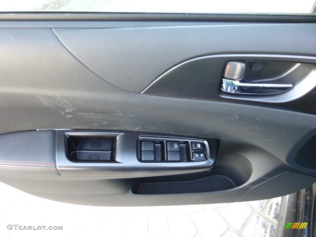 2013 Subaru Impreza WRX STi 4 Door STi Black Alcantara/Carbon Black Door Panel Photo #77112316