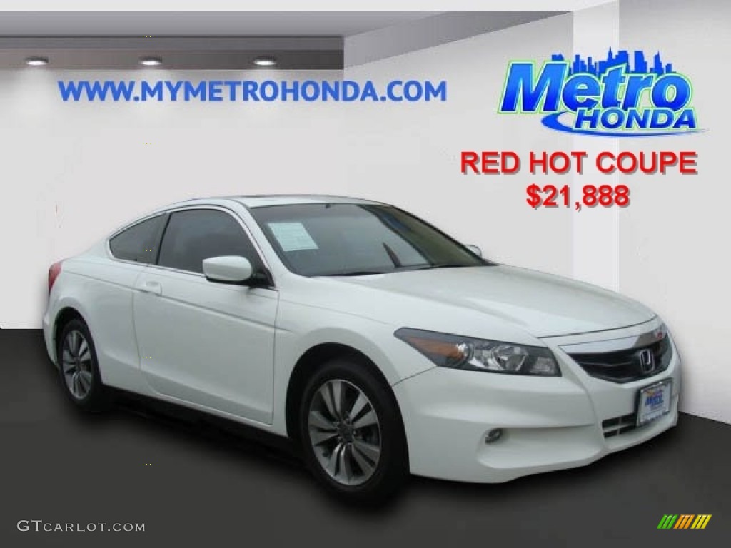 2012 Accord EX-L Coupe - Taffeta White / Ivory photo #1