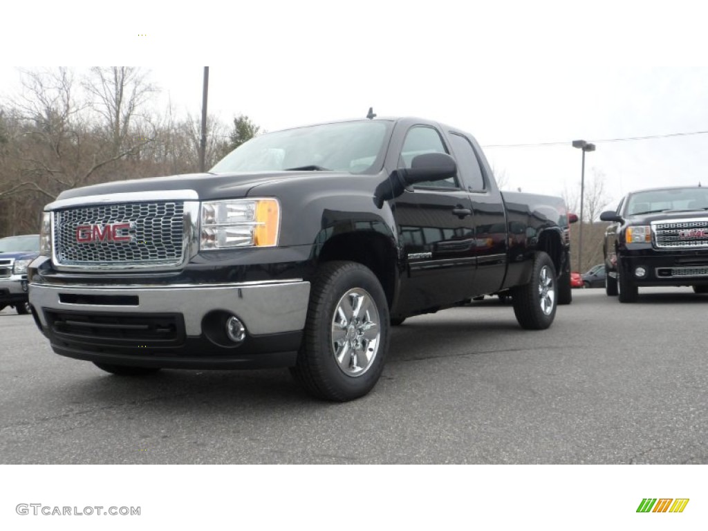 Onyx Black 2013 GMC Sierra 1500 SLE Extended Cab 4x4 Exterior Photo #77112447