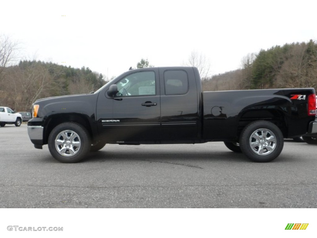 Onyx Black 2013 GMC Sierra 1500 SLE Extended Cab 4x4 Exterior Photo #77112458