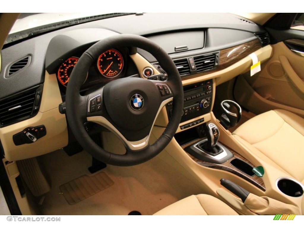 Beige Interior 2013 BMW X1 xDrive 28i Photo #77112491