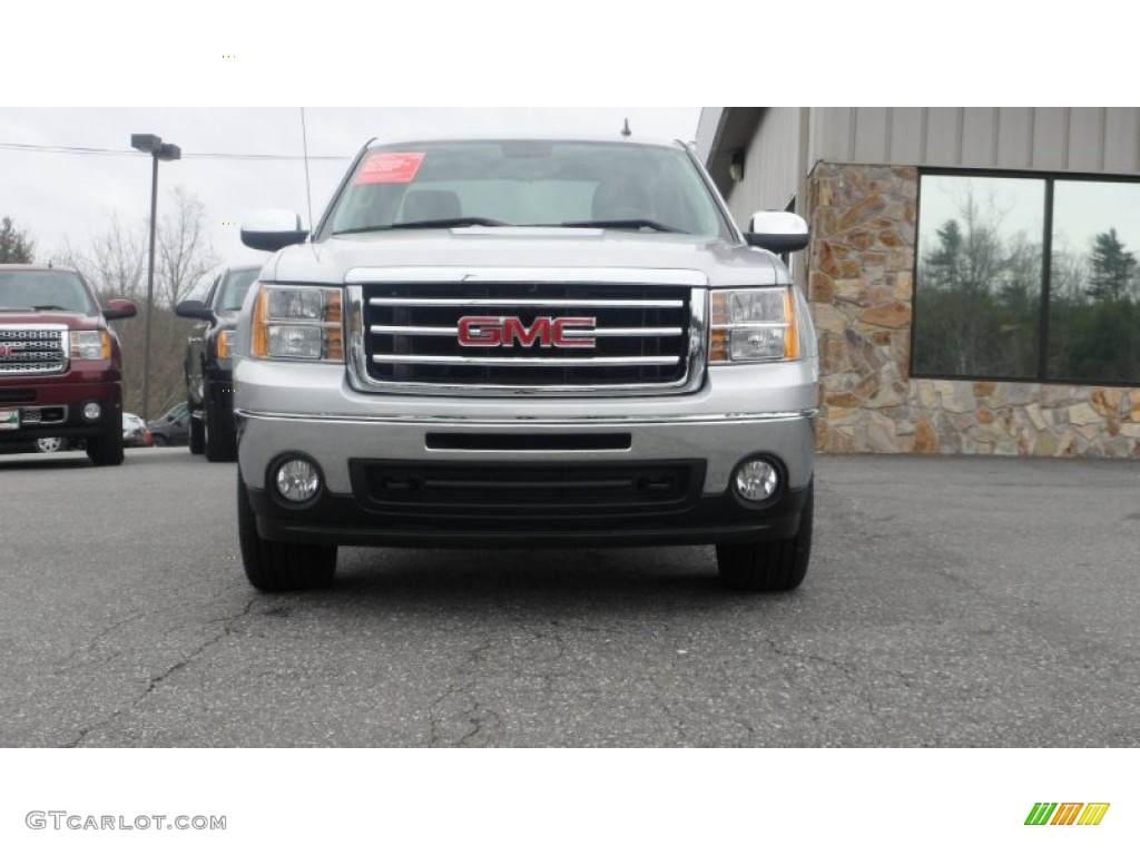 2013 Sierra 1500 SLE Extended Cab 4x4 - Quicksilver Metallic / Ebony photo #2