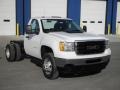 Summit White 2013 GMC Sierra 3500HD Regular Cab 4x4 Chassis Exterior