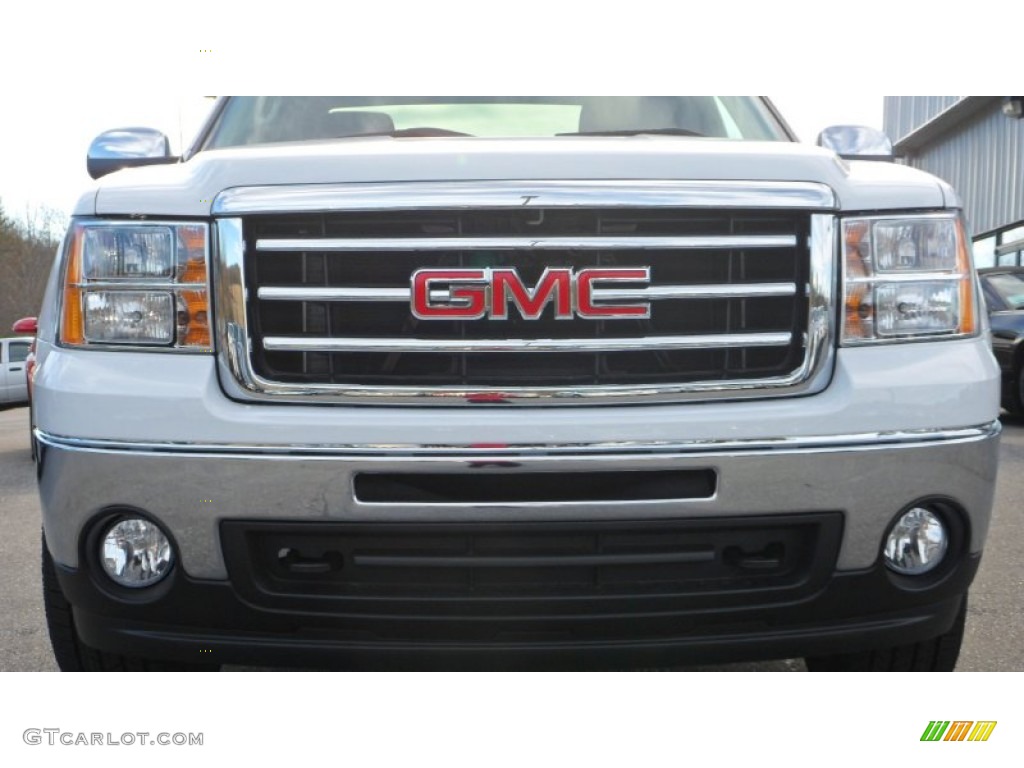 2013 Sierra 1500 SLE Extended Cab 4x4 - Summit White / Ebony photo #2