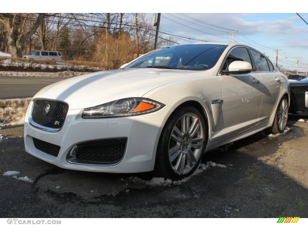 2012 XF XFR - Polaris White / Warm Charcoal/Warm Charcoal photo #1